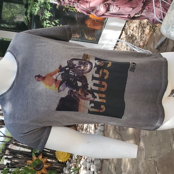 Hero Seven Steve McQueen Charcoal Grey men's T-shirt XL Motocross Bike Rider - Picture 1 of 11